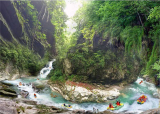 清远古龙峡国际漂流赛场